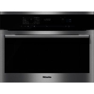 Miele ContourLine H6100BM Built-In Microwave Combination Oven in Clean Steel